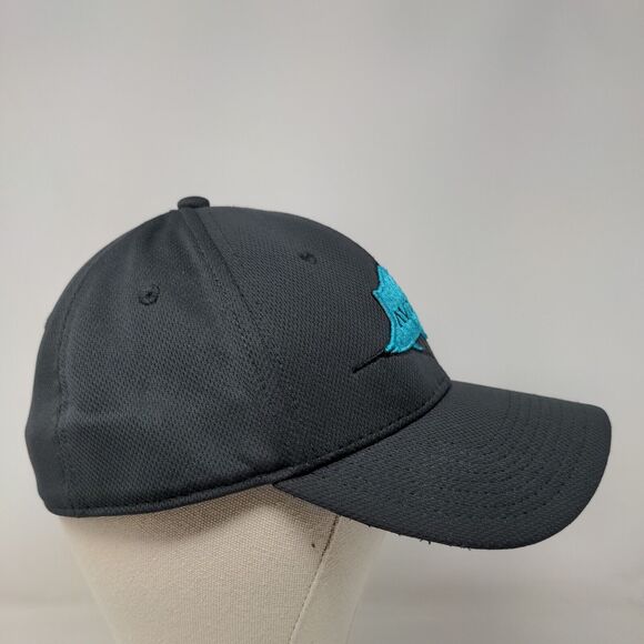Avid Fish Fitted Hat Black L/XL Embroidered Pukka Vent Holes Outdoor - Picture 4 of 9